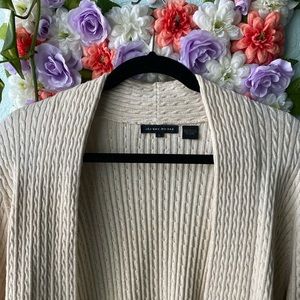 beige knit cardigan
